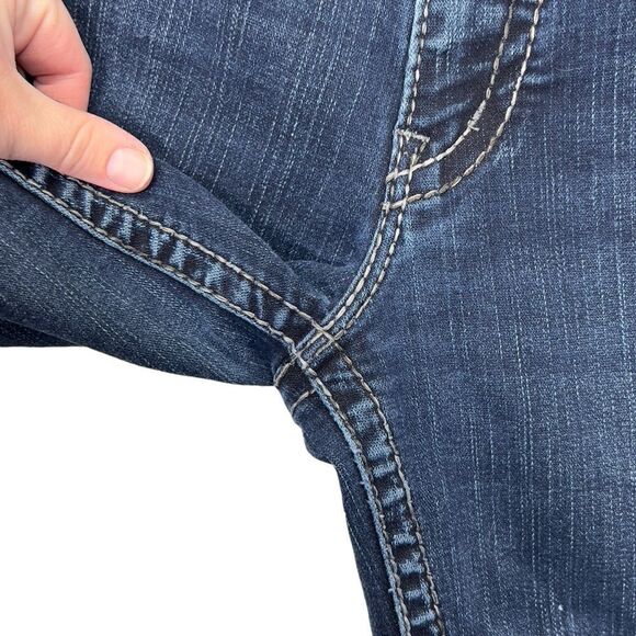 Silver Vintage Y2K Suki Surplus Bootcut Button Fold Pocket Jeans w30/L32 - Picture 7 of 16